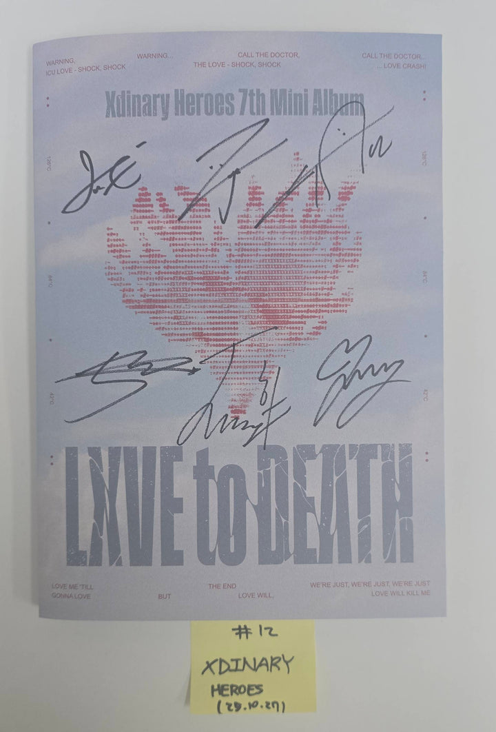 Xdinary Heroes "LXVE to DEATH" - Hand Autographed(Signed) Promo Album [25.10.27]