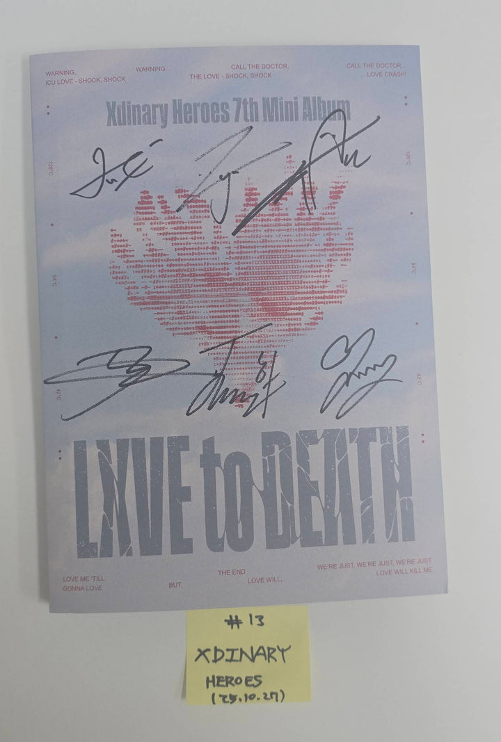 Xdinary Heroes "LXVE to DEATH" - Hand Autographed(Signed) Promo Album [25.10.27]