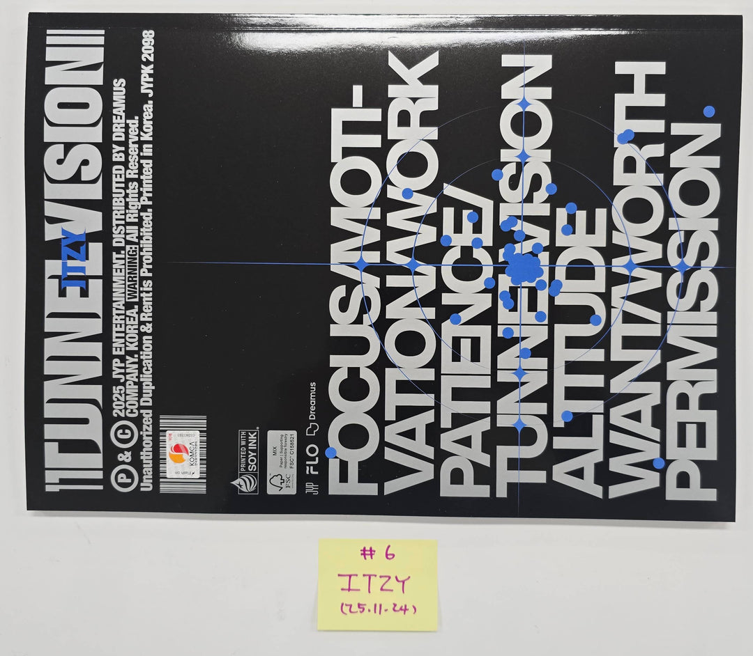 ITZY "TUNNEL VISION" - Hand Autographed(Signed) Promo Album [25.11.24]