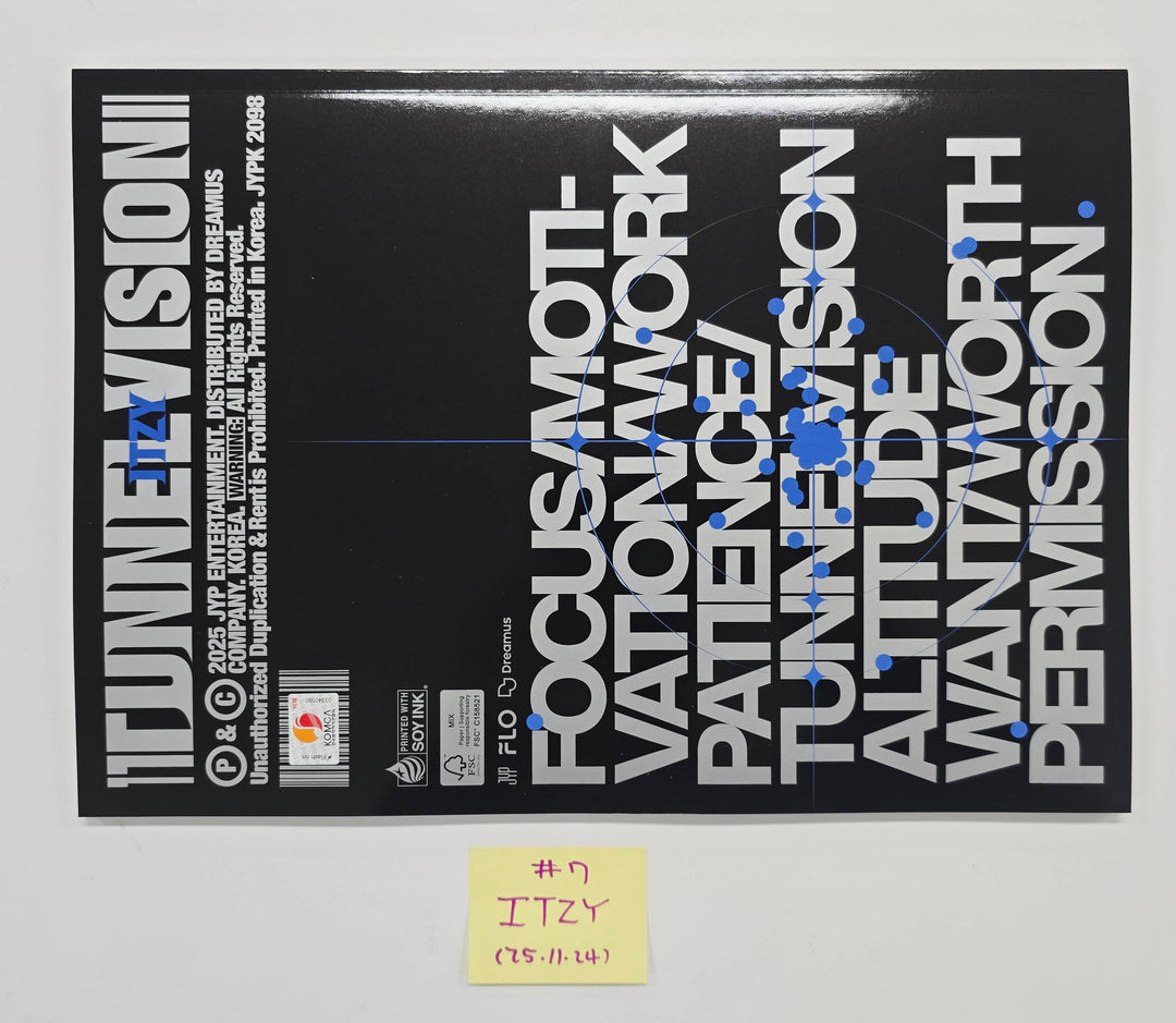 ITZY "TUNNEL VISION" - Hand Autographed(Signed) Promo Album [25.11.24]