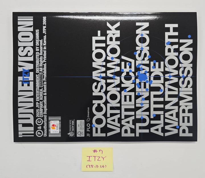 ITZY "TUNNEL VISION" - Hand Autographed(Signed) Promo Album [25.11.24]