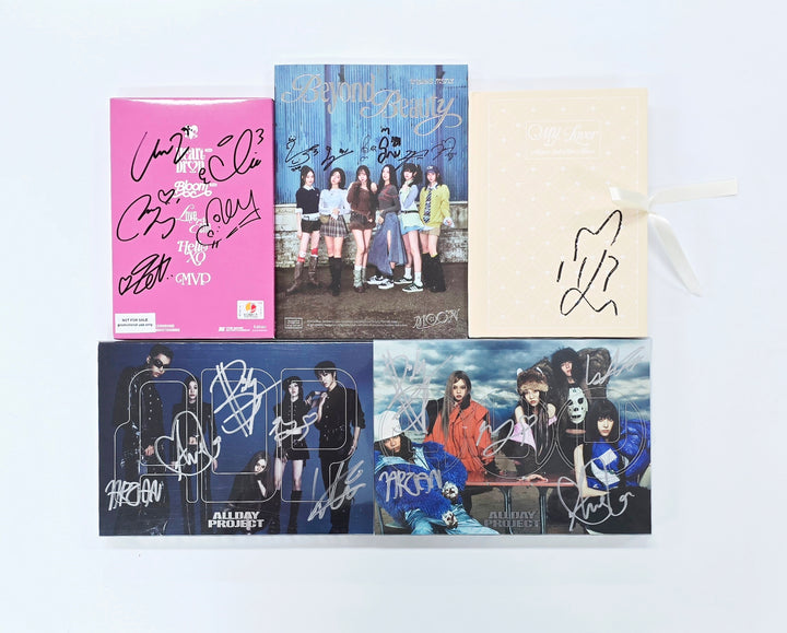 RESCENE "lip bomb", TripleS msnz  "Beyond Beauty", MIYEON "MY, Lover",  ALLDAY PROJECT "ALLDAY PROJECT" - Hand Autographed(Signed) Promo Album [25.12.12]