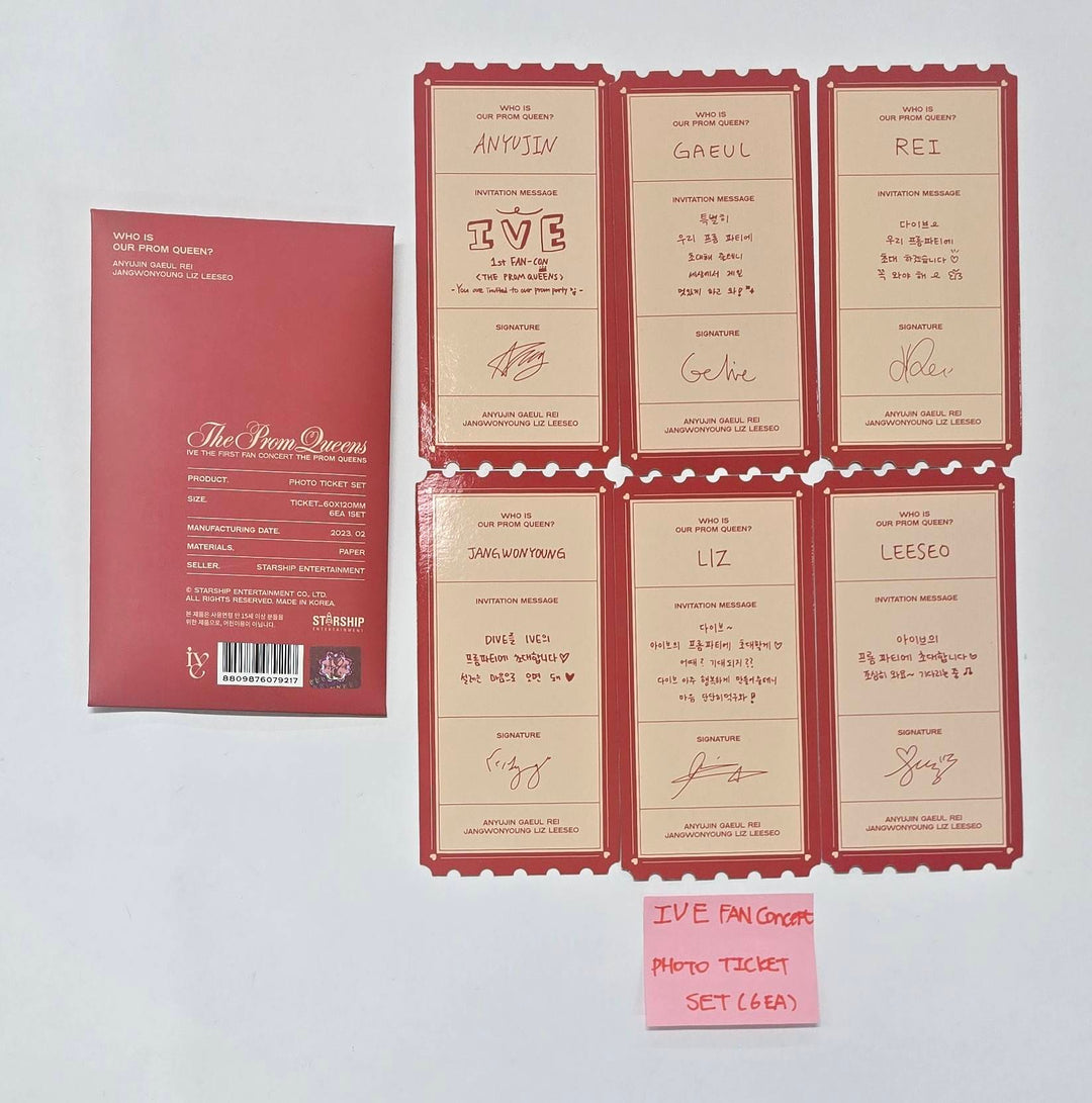IVE "THE Prom Queens" - Fan Concert Photo Ticket Set (6EA) [26.1.28]