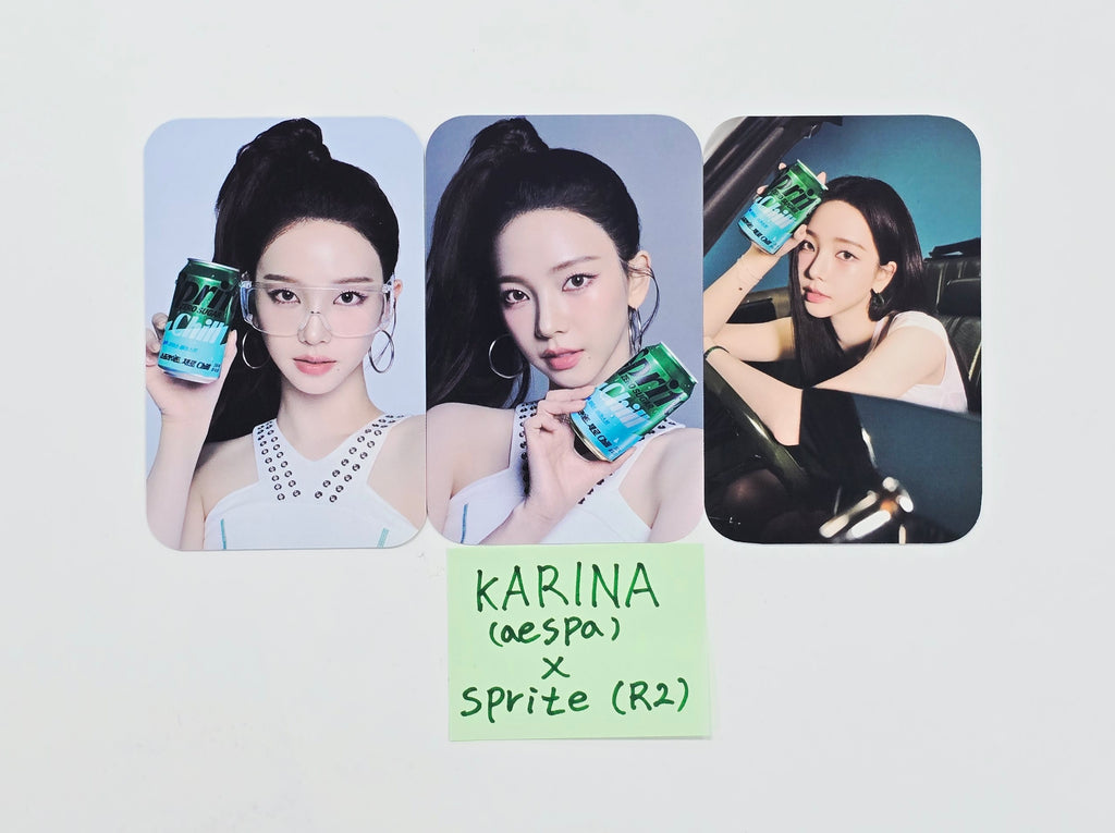 aespa KARINA トレカ セット バラ売り可 Karina (of aespa) - Sprite Event Photocards Set (3ea) [26.09.15