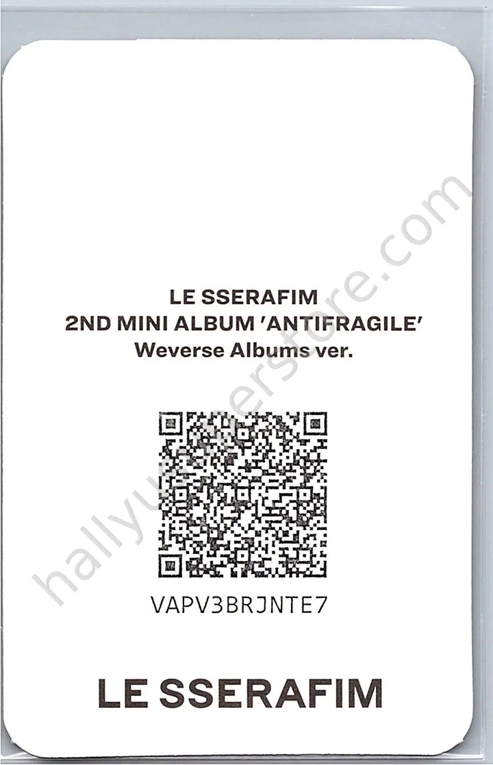 LE SSERAFIM - Kim Chaewon - ANTIFRAGILE album photocard qr card weverse album version