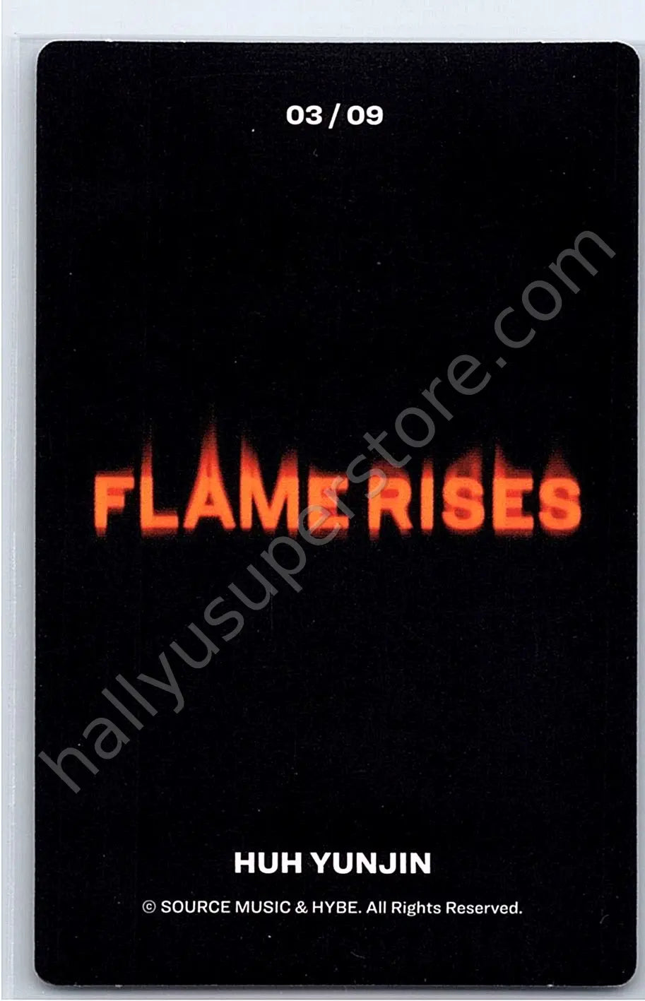 LE SSERAFIM - Huh Yunjin - Flame Rises Tour (2023) merch photocard trading card
