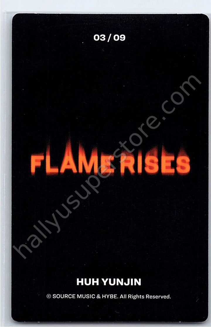 LE SSERAFIM - Huh Yunjin - Flame Rises Tour (2023) merch photocard trading card