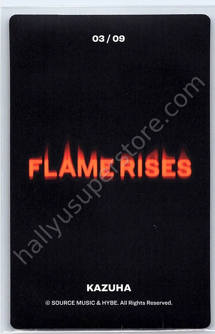 LE SSERAFIM - Kazuha - LE SSERAFIM - Kazuha - Flame Rises Tour (2023) Event mini photocard 3/9