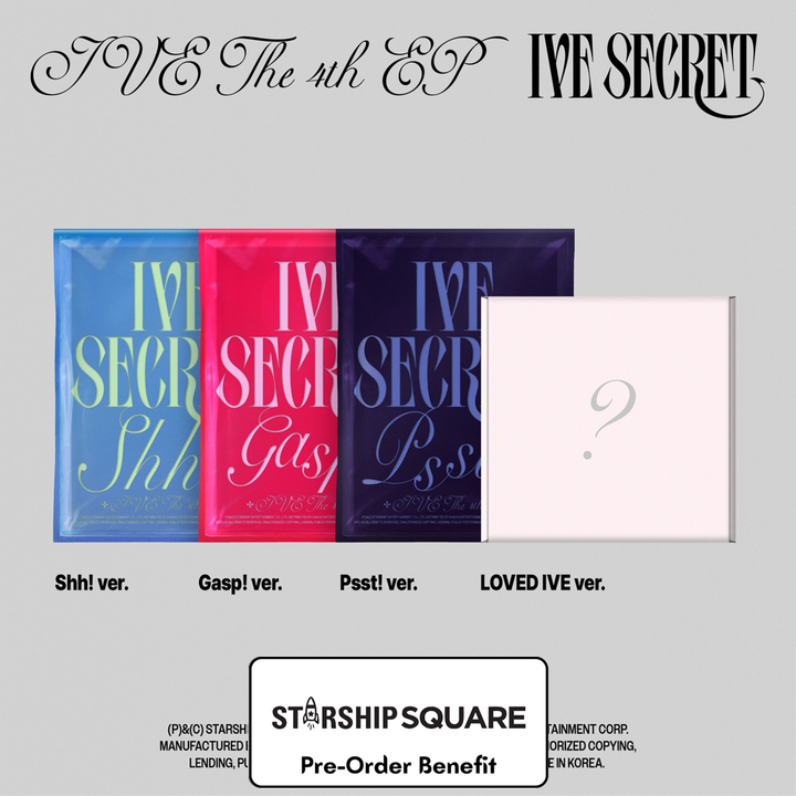 [Pre-Order] IVE - IVE THE 4th EP IVE SECRET +Pre-Order Benefit (VER SET / LOVED IVE Ver.)