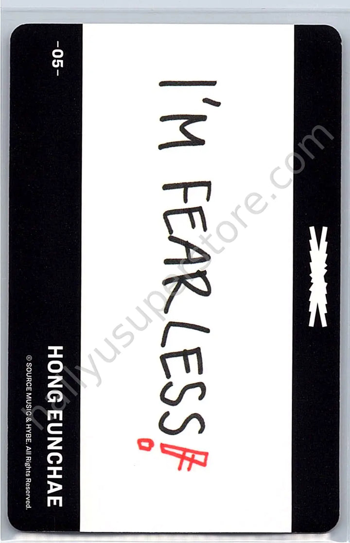LE SSERAFIM - Hong Eunchae - FEARLESS (Japanese Ver.) merch trading card