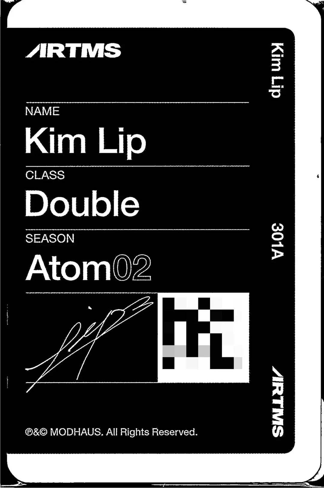 ARTMS "Hyper-Ego" - Official Doble Calss Object Photocard (301A,302A) [26.08.20]