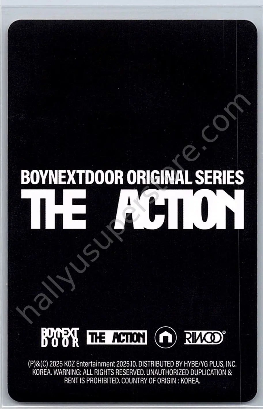 BOYNEXTDOOR - Riwoo - The Action album photocard frame version