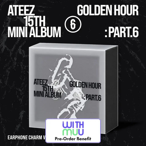 [Pre-Order] ATEEZ - 15TH MINI ALBUM "GOLDEN HOUR : Part.6"(EARPHONE CHARM Version) + Withmuu Pre-Order Benefit