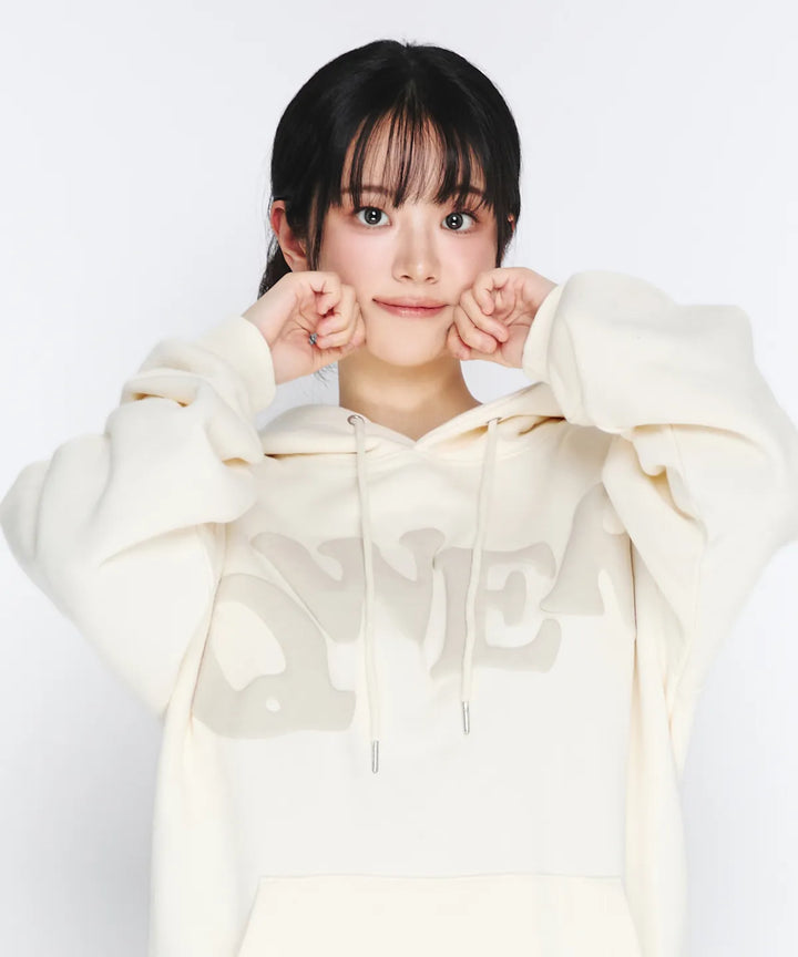 **QWER -Ames-Worldwide  QWER BIG TYPO HOODIE CREAM
