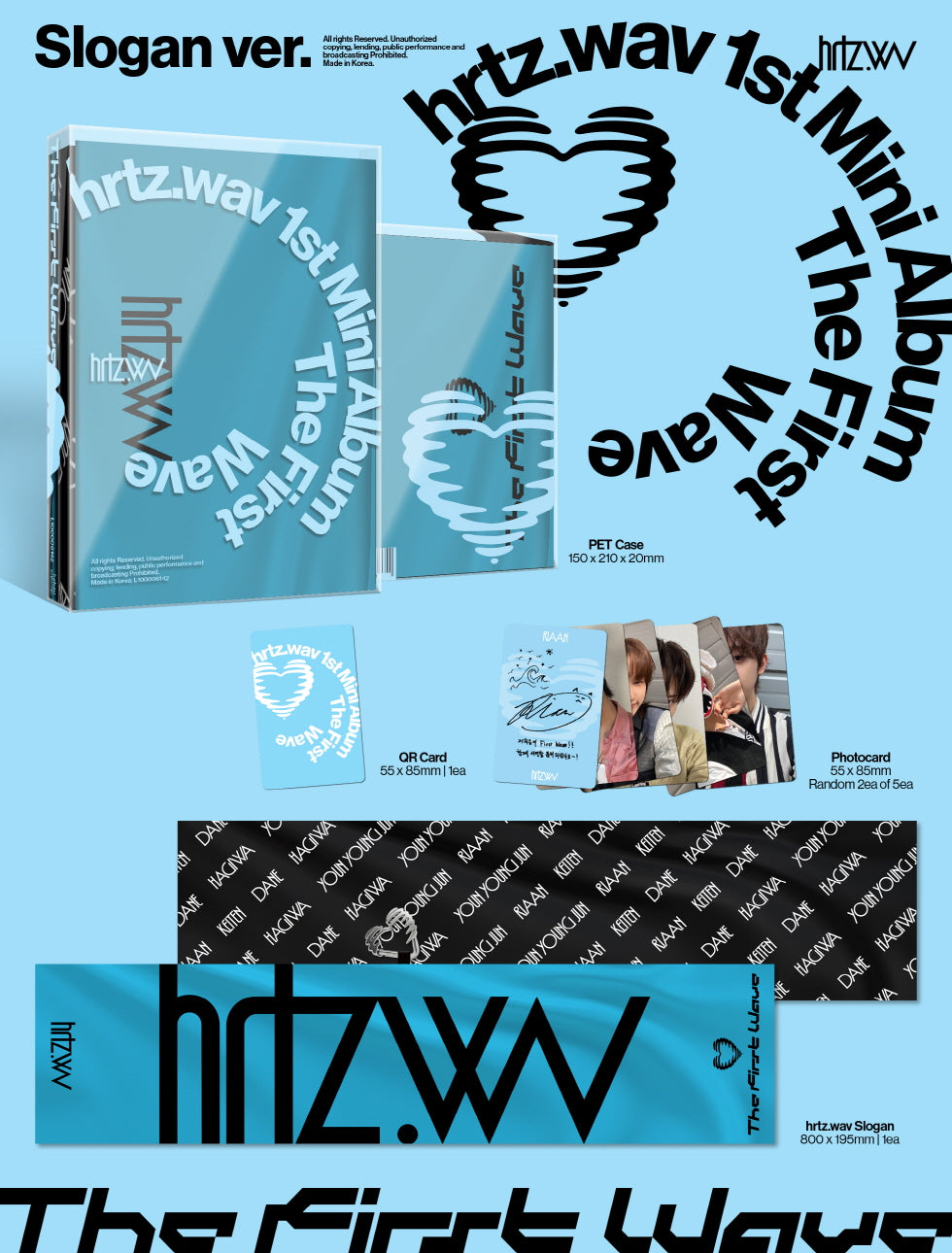 [SOLD OUT] [쇼핑몰] hrtz.wav (하츠웨이브) - 미니 1집 [The First Wave] (Slogan ver.) (한정반)