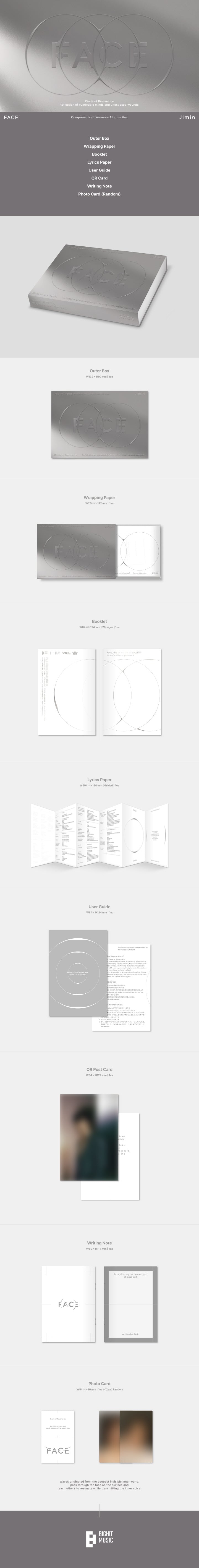[SOLD OUT] 지민 (방탄소년단) - FACE (Weverse Albums ver.)