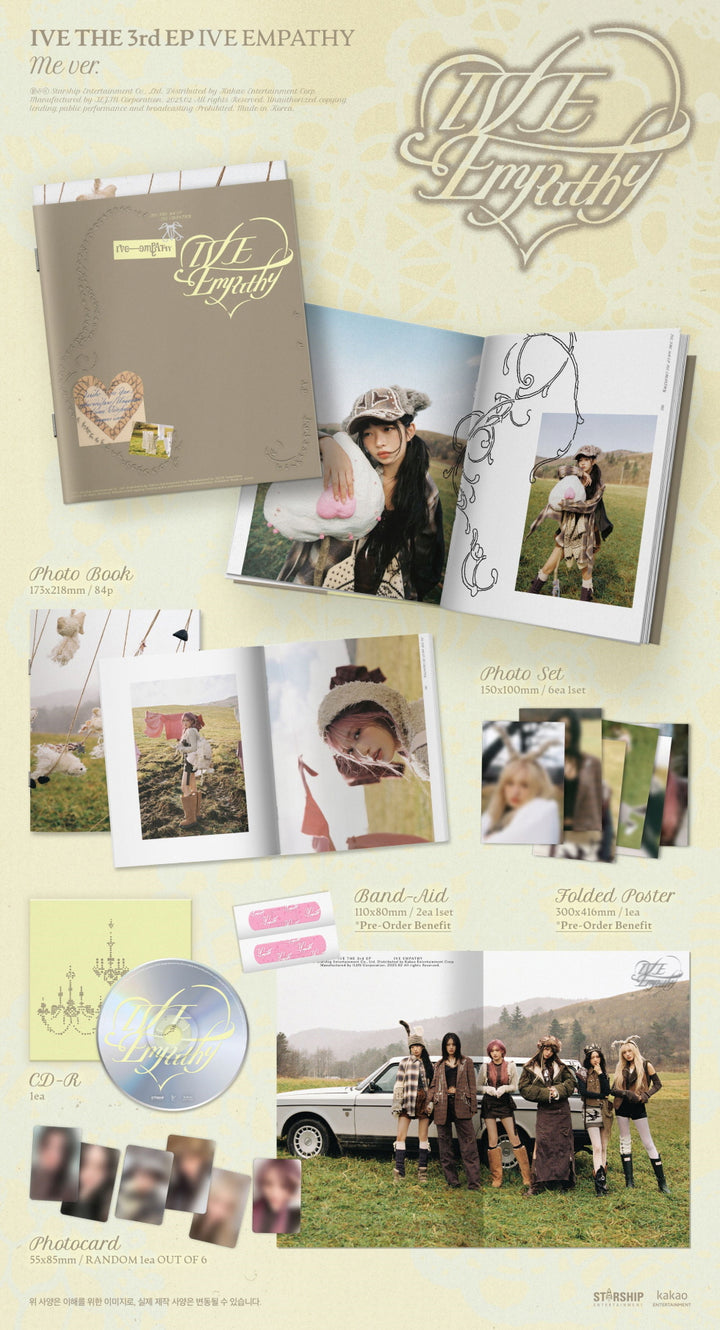 [B2B] IVE (아이브) - EP 3집 [IVE EMPATHY] (First Press, POB Photocard Included, Folded Poster Included) (*loved ive ver excluded, 3 types) / [쇼핑몰] [초판] 아이브 (IVE) - EP 3집 [IVE EMPATHY] 특전포함 *loved ive ver 제외 3종