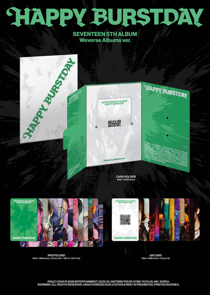 [SOLD OUT] [도매]세븐틴 - 5th Album [HAPPY BURSTDAY] Weverse Albums ver
