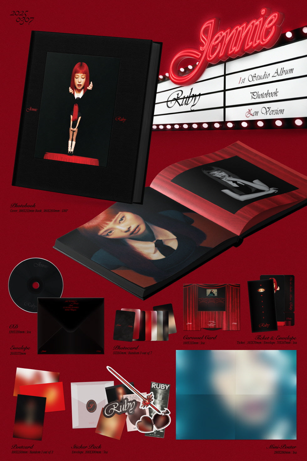 [B2B] JENNIE - The 1st Studio Album [Ruby] (Photobook) / 제니 (JENNIE) - The 1st Studio Album [Ruby] (Photobook)