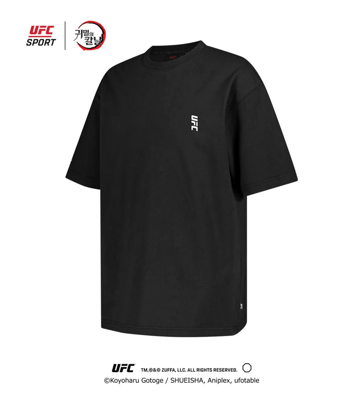 Demon Slayer: Kimetsu no Yaiba - 惡鬼滅殺 Relaxed fit Short-sleeved T-shirt Black