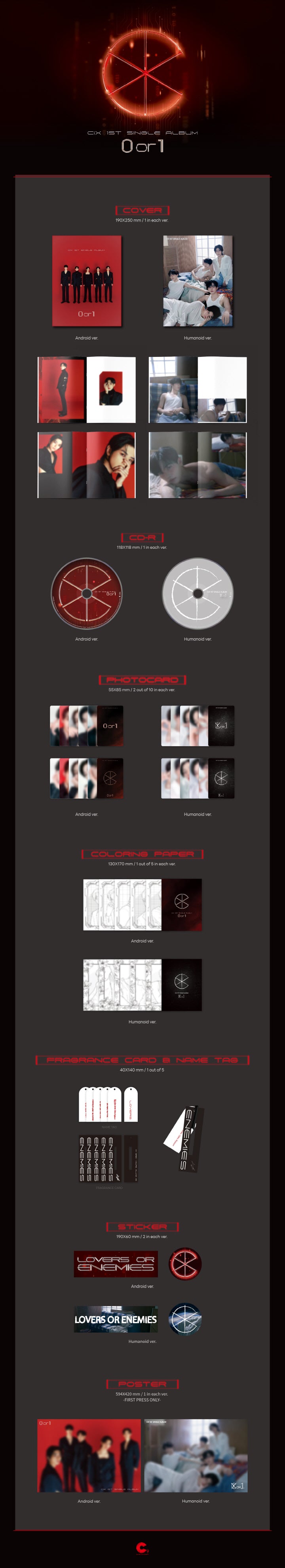 [SOLD OUT] 씨아이엑스 (CIX) - 싱글 1집 [0 OR 1]