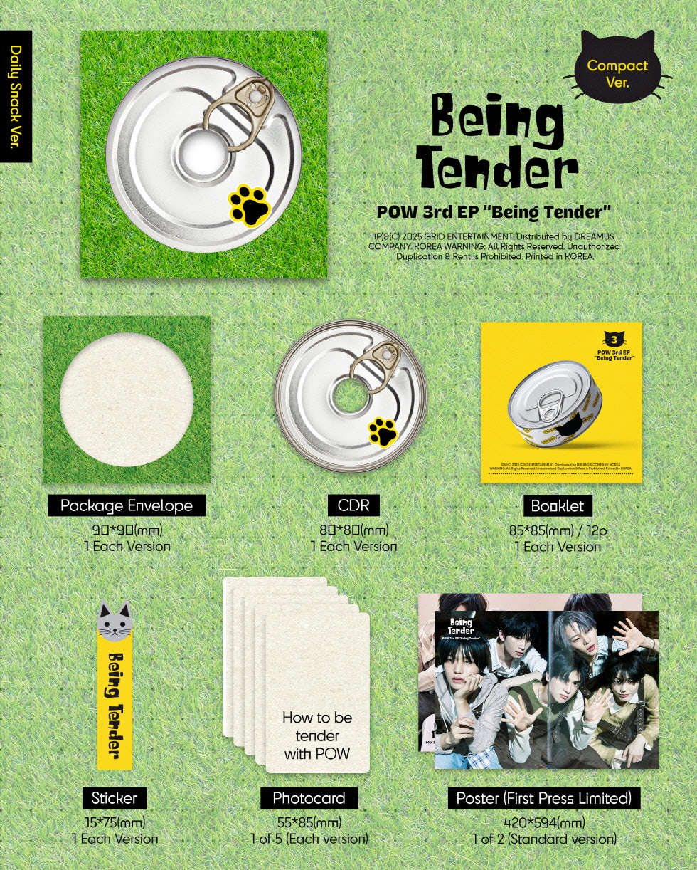 [B2B] POW (파우) - Vol. 3 [Being Tender] Compact Ver. / POW (파우) - 미니3집 [Being Tender] Compact Ver.