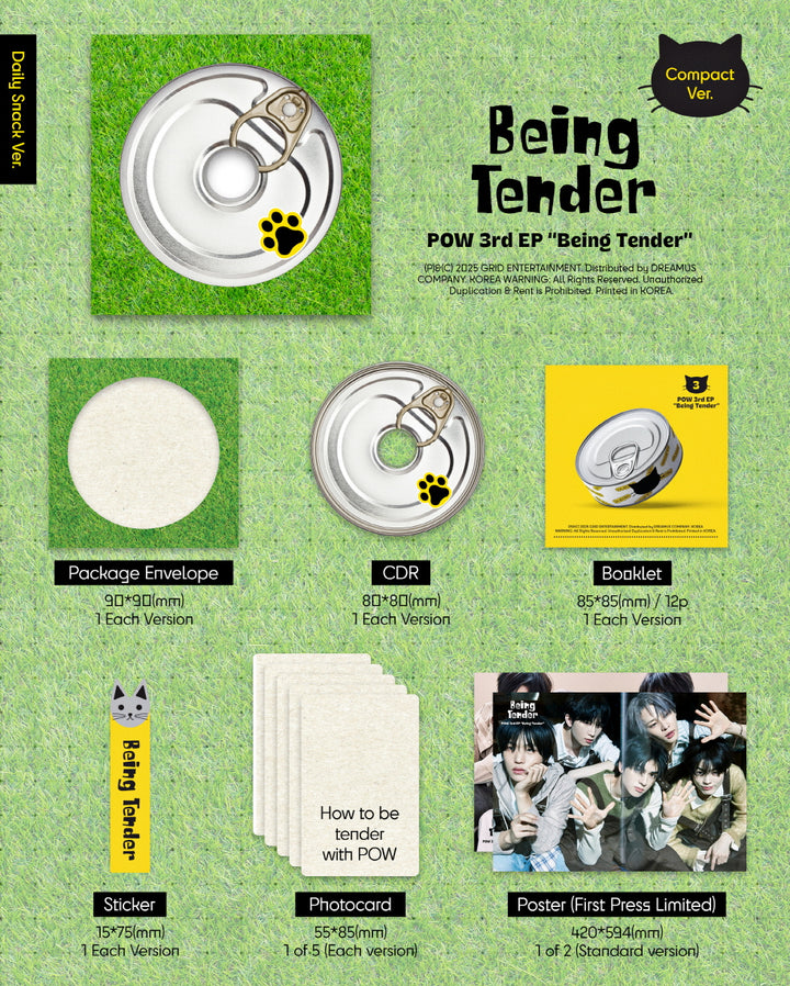 [B2B] POW (파우) - Vol. 3 [Being Tender] Compact Ver. / POW (파우) - 미니3집 [Being Tender] Compact Ver.