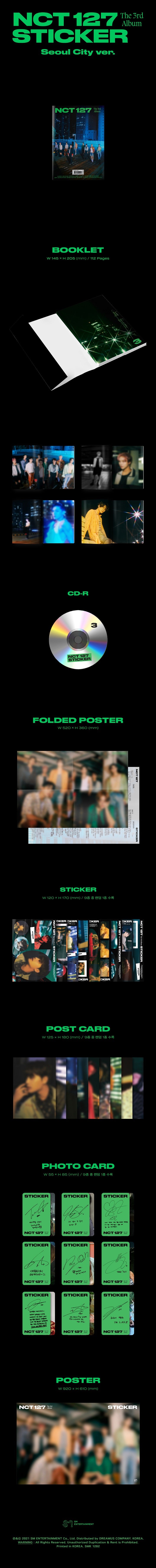 [B2B] NCT 127 - Sticker (Seoul City Ver.) / 엔시티 127 (NCT 127) - 3집 [Sticker] (Seoul City Ver.)