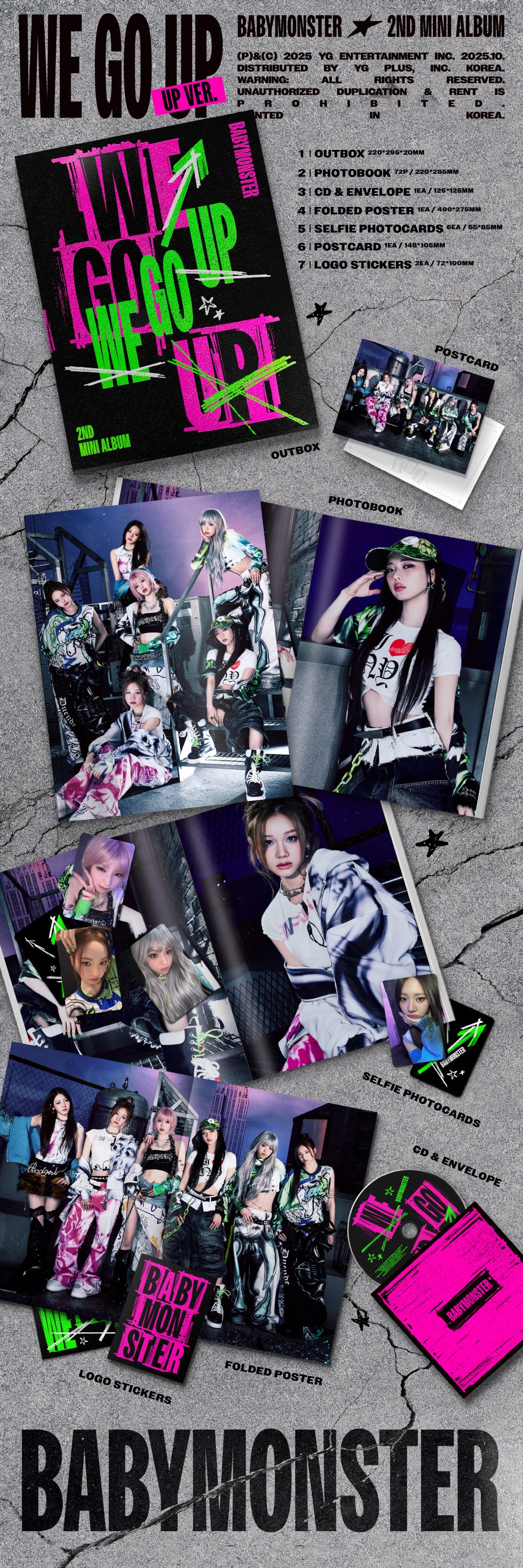 [B2B] BABYMONSTER - 2nd MINI ALBUM [WE GO UP] UP Ver / [음반사 도매] 베이비몬스터 (BABYMONSTER) - 2nd MINI ALBUM [WE GO UP] UP Ver