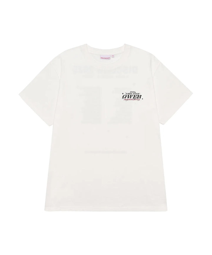 **QWER -Ames-Worldwide QWER WORLD TOUR TEE WHITE