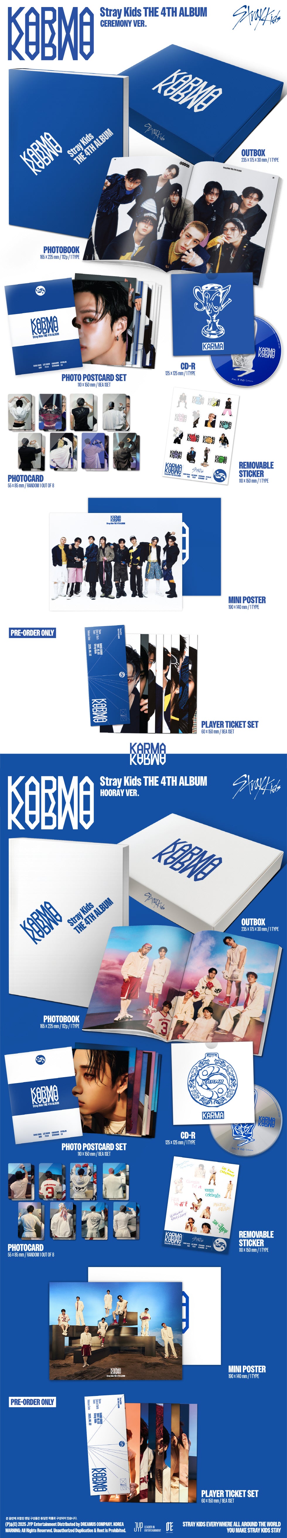 [B2B] Stray Kids - Vol. 4 [KARMA] (CEREMONY VER., HOORAY VER.) / 스트레이 키즈 (Stray Kids) - 정규 4집 [KARMA] (CEREMONY VER., HOORAY VER.)