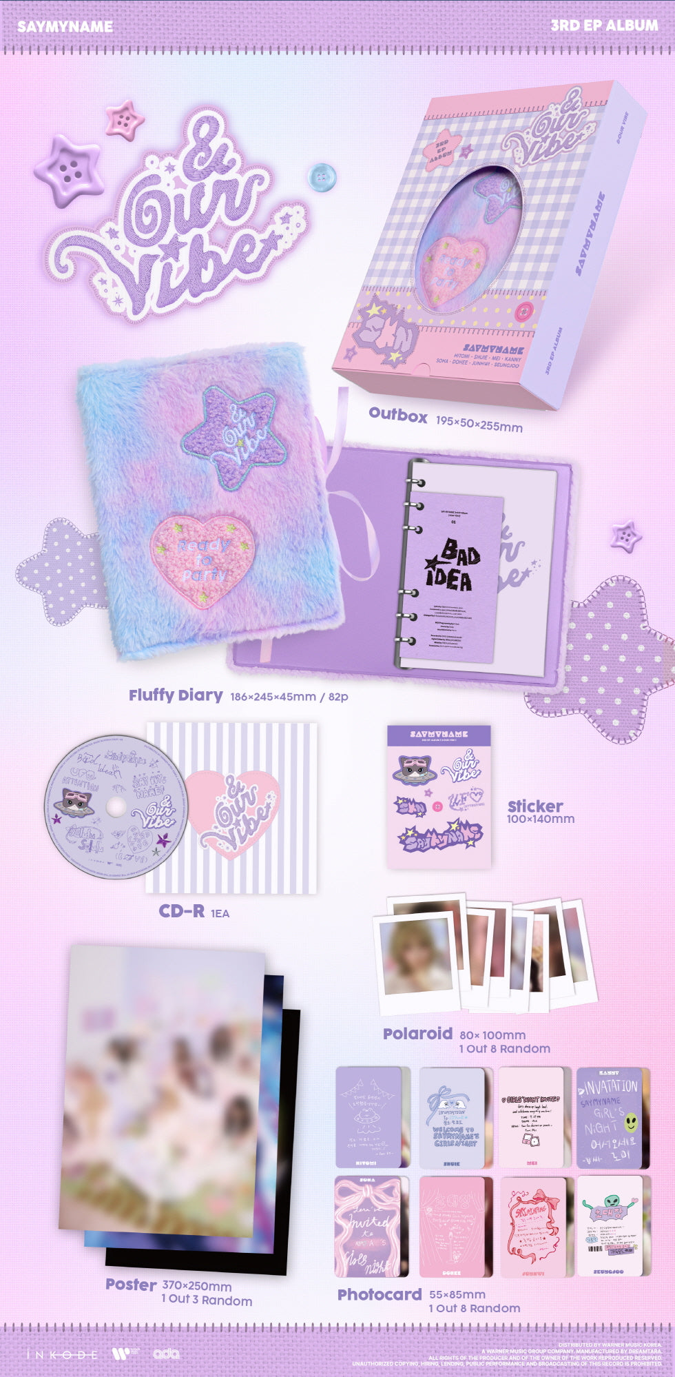 [SOLD OUT] [쇼핑몰] 세이마이네임 앨범 SAY MY NAME EP 3집 Our Vibe OUR VIBE Ver