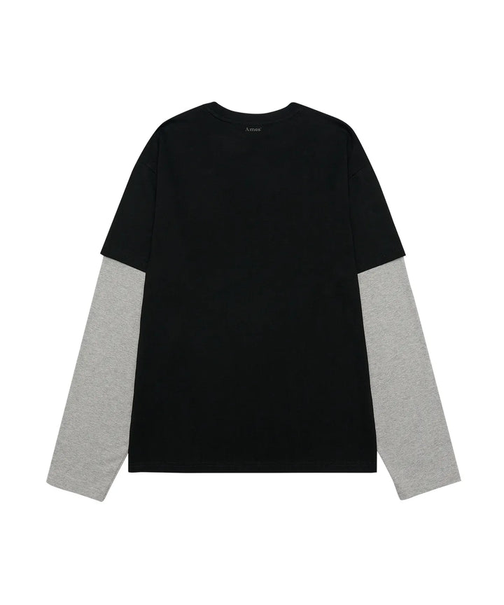 **QWER -Ames-Worldwide QWER NUMBERING LAYERED LS TEE BLACK