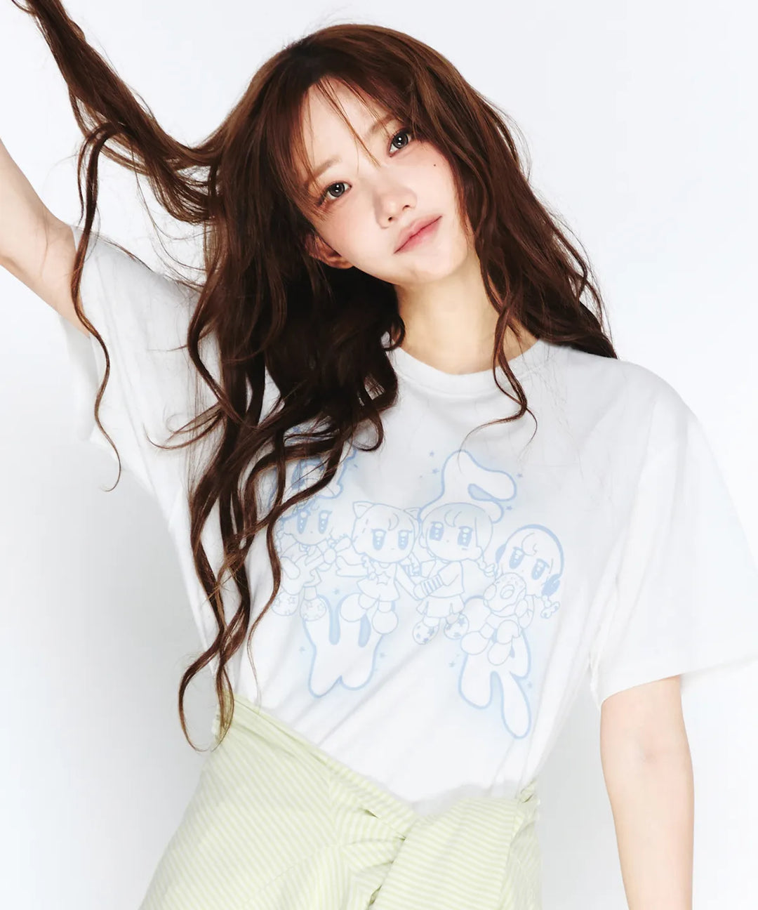 **QWER -Ames-Worldwide QWER CHARACTER TEE WHITE