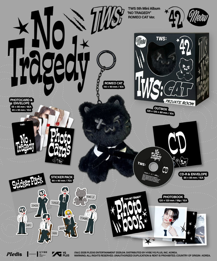 [B2B] TWS - 1st Mini Album [Sparkling Blue] (ROMEO CAT Ver.) / [음반사 도매] 투어스 (TWS) - 미니 5집 [NO TRAGEDY] ROMEO CAT Ver