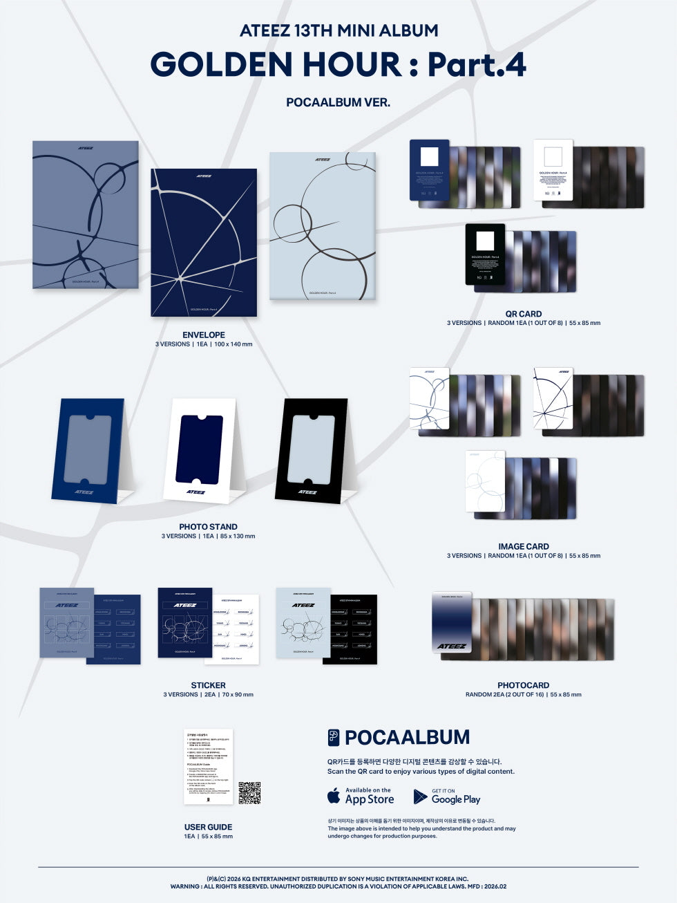 [B2B] ATEEZ - Vol. 13 [GOLDEN HOUR : Part.4] (POCAALBUM VER.) (3 Versions) / [쇼핑몰]에이티즈 (ATEEZ) - 미니 13집 [GOLDEN HOUR : Part.4] (POCAALBUM VER.) 3종