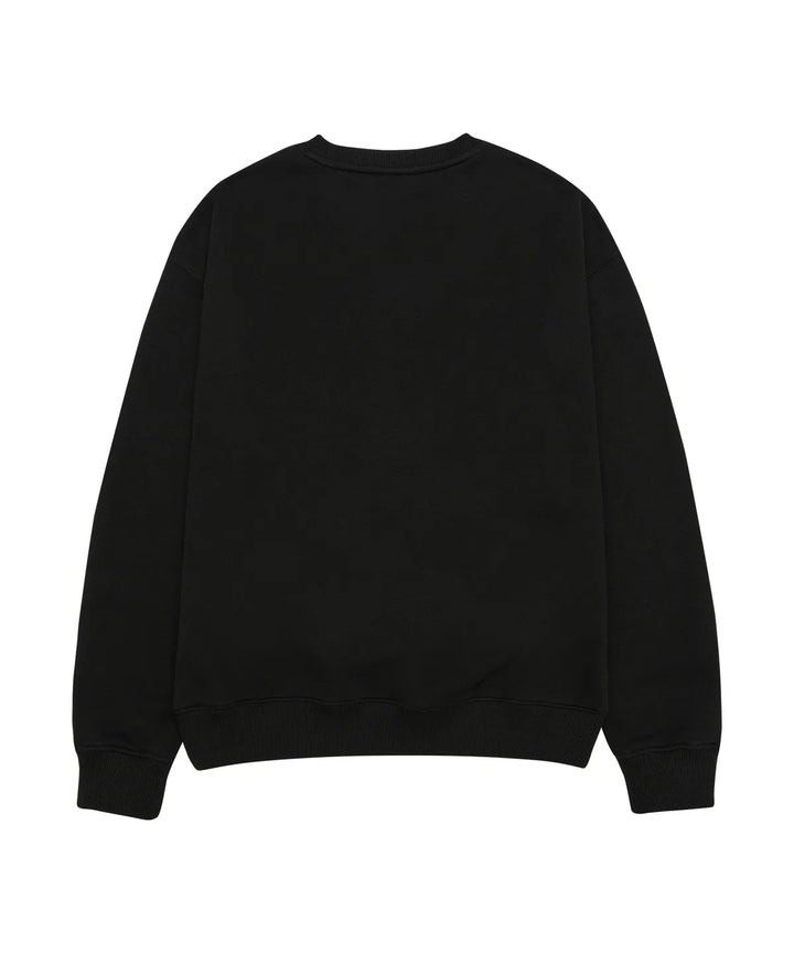**QWER -Ames-Worldwide  BASIC APPLIQUE SWEATSHIRT BLACK