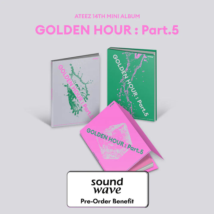 [Pre-Order] ATEEZ - 14TH MINI ALBUM "GOLDEN HOUR : Part.5"(Photobook Version) + Pre-Order Benefit (Choose Version)
