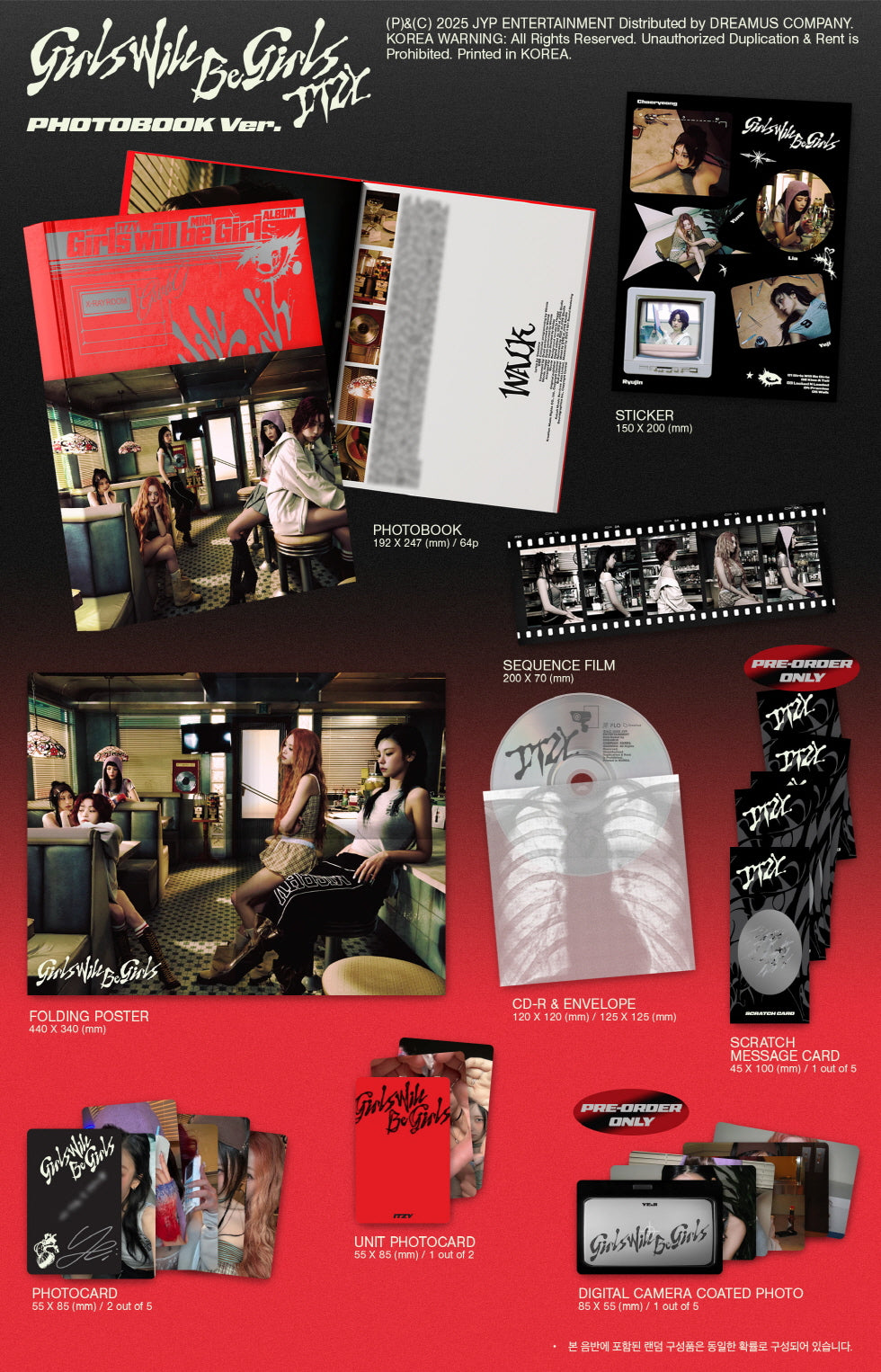 [B2B] ITZY - Girls Will Be Girls Photobook Ver. / 있지 (ITZY) - [Girls Will Be Girls] Photobook Ver