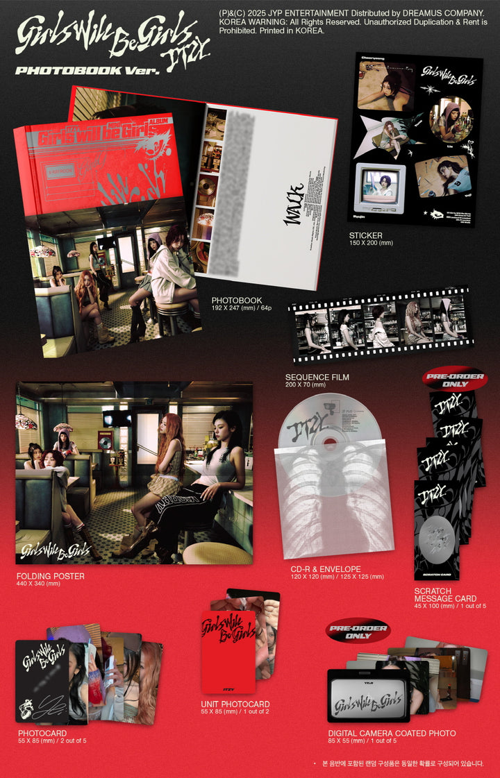 [B2B] ITZY - Girls Will Be Girls Photobook Ver. / 있지 (ITZY) - [Girls Will Be Girls] Photobook Ver