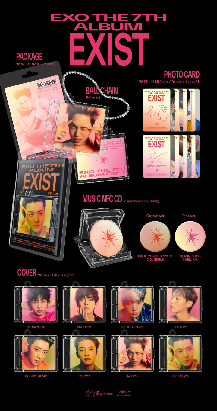 [SOLD OUT] 엑소 (EXO) - 정규 7집 [EXIST] (SMini Ver.) (스마트앨범)