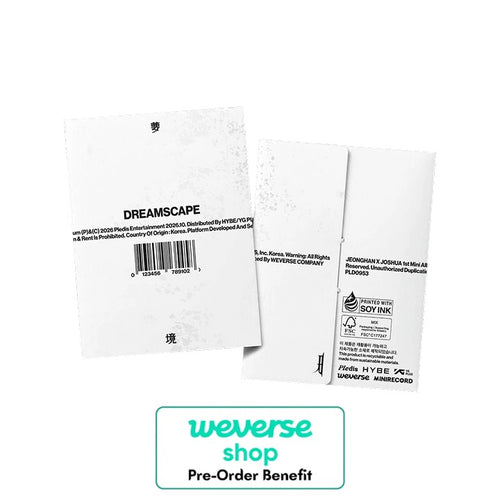 [Pre-Order] JEONG X JOSHUA (of SEVENTEEN) - 1st Mini Album ‘DREAMSCAPE’ (Weverse Albums ver.) + Pre-Order Benefit