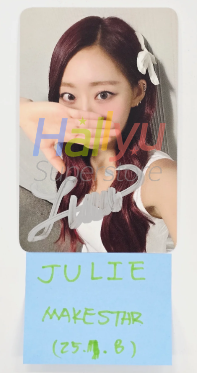 Julie (Of KISS OF LIFE) "224" - Hand Autographed(Signed) Photocard [25.7.8]