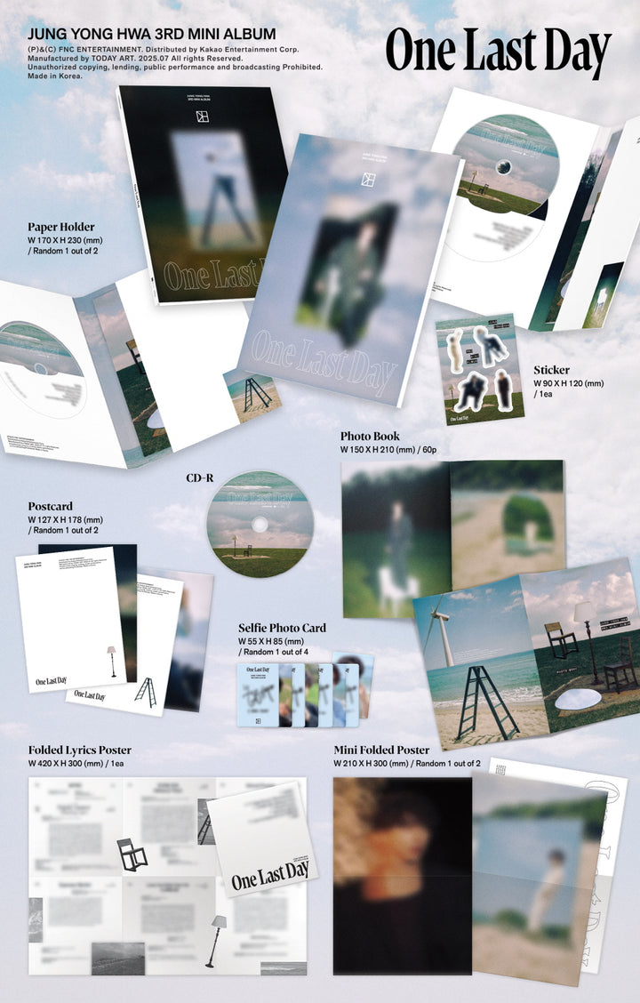 [B2B] Jung Yong Hwa - Vol. 3 Mini Album [One Last Day] / (검정) 정용화 - 미니 3집 [One Last Day]