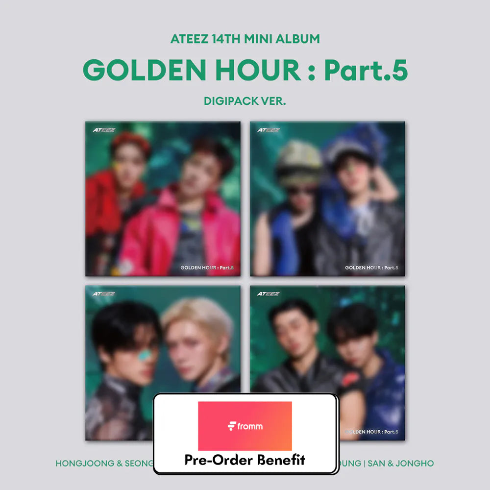 [Pre-Order] ATEEZ - 14TH MINI ALBUM "GOLDEN HOUR : Part.5"(DIGIPACK UNIT Version) + Pre-Order Benefit (Choose Version)