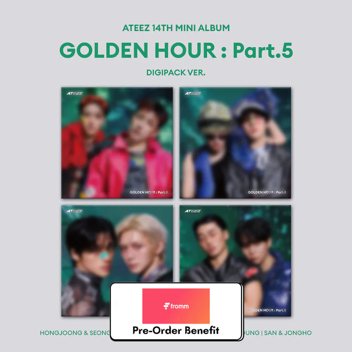 [Pre-Order] ATEEZ - 14TH MINI ALBUM "GOLDEN HOUR : Part.5"(DIGIPACK UNIT Version) + Pre-Order Benefit (Choose Version)