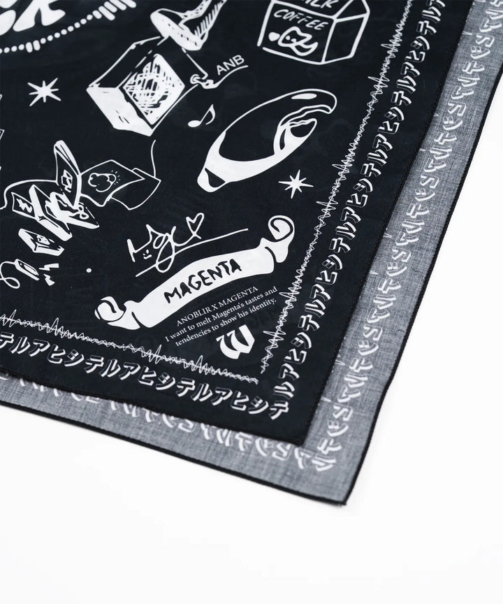 **QWER -[Anobliere x QWER Magenta] Basist bandana (Black)