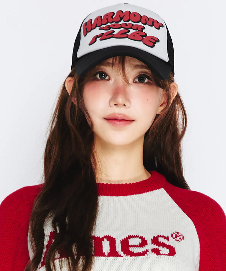 **QWER -Ames-Worldwide QWER HARMONY MESH CAP BLACK