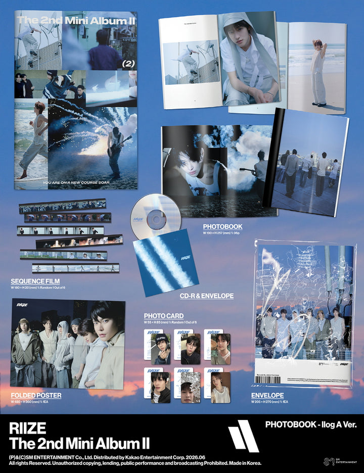 [B2B] RIIZE - Mini Album Vol. 2 [II] (Photobook Ver.) Random / [쇼핑몰]라이즈 (RIIZE) - 미니 2집 [II] (Photobook Ver.) 랜덤