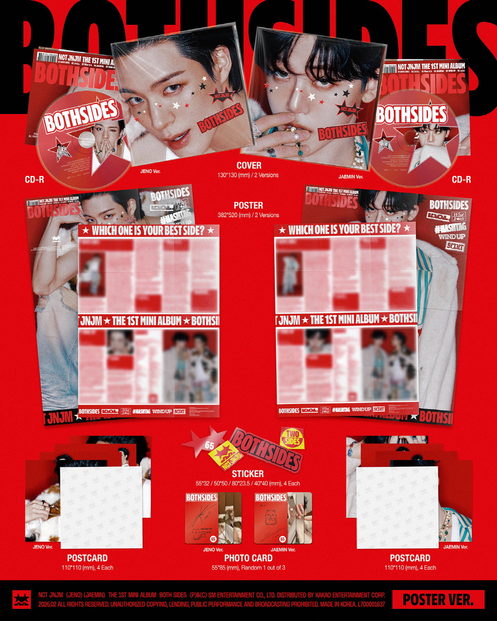 [B2B] NCT JNJM - Vol. 1 [BOTH SIDES] (Poster Ver.) /  NCT JNJM 제노제민 - 미니 1집 [BOTH SIDES] (POSTER Ver.)